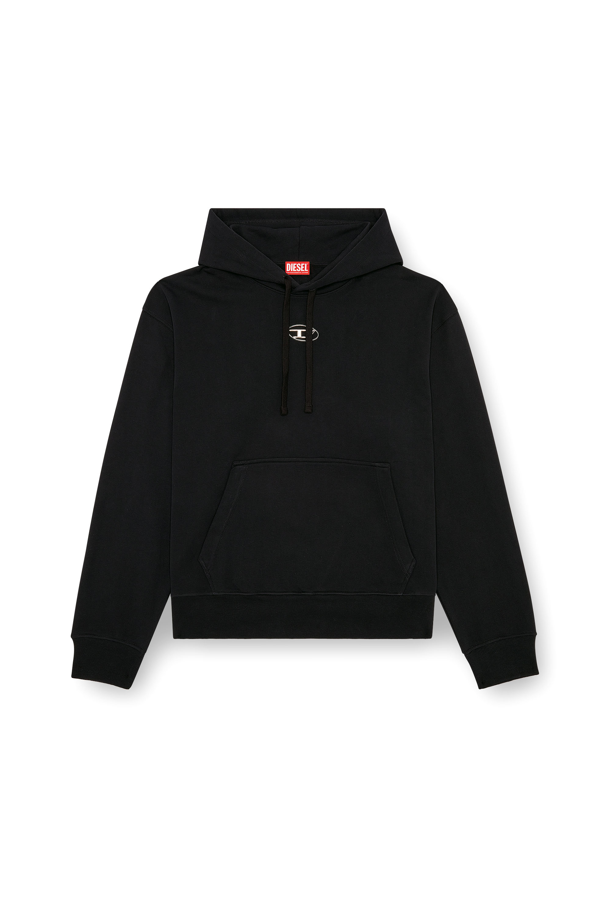 Diesel - S-MACS-HOOD-OD, Male's スウェットパーカーオーバルＤ in ブラック - 3
