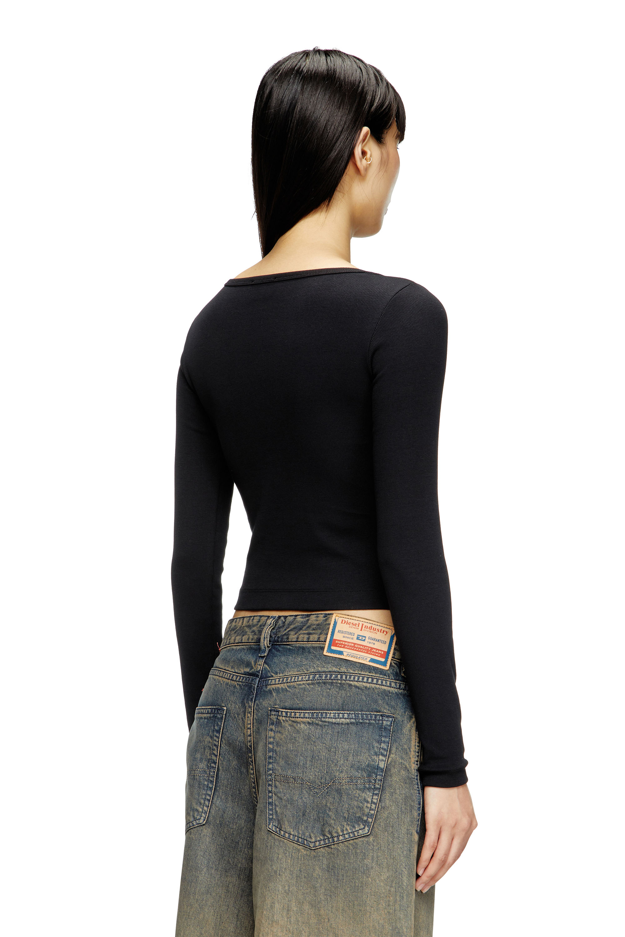 Diesel - T-BALLET-D, Female's Tシャツ 長袖 in ブラック - 2