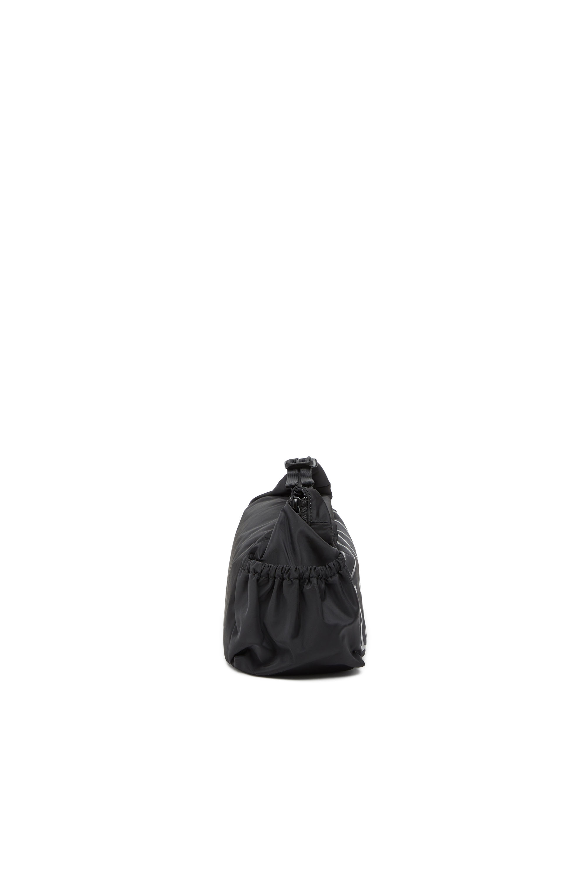 Diesel - DRAPE WASH BAG X, Male's Nylon wash bag with Oval D print in ブラック - 4