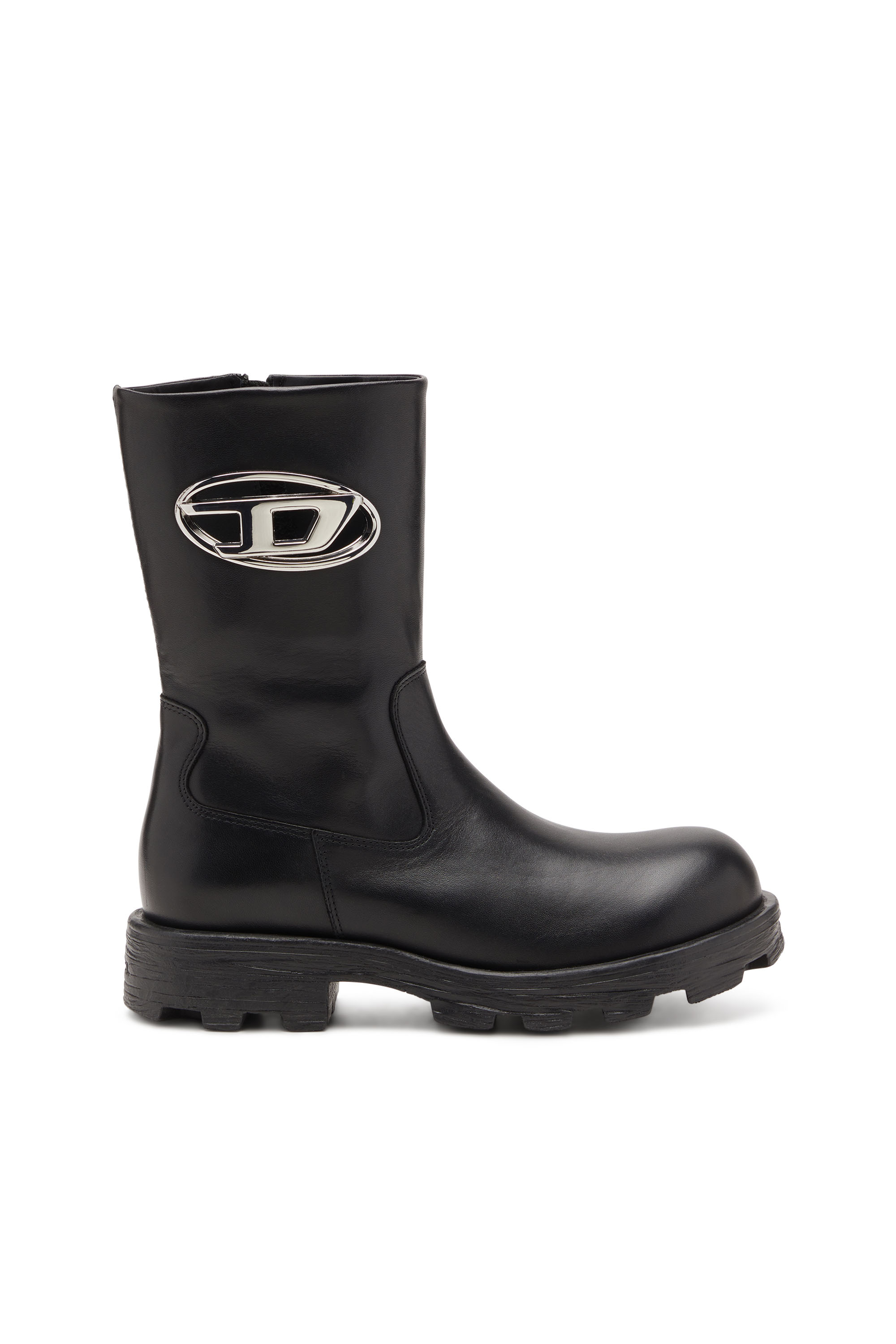 Diesel - D-HAMMER BKR D W, Female's D-Hammer-Biker boots in shiny leather in ブラック - 1