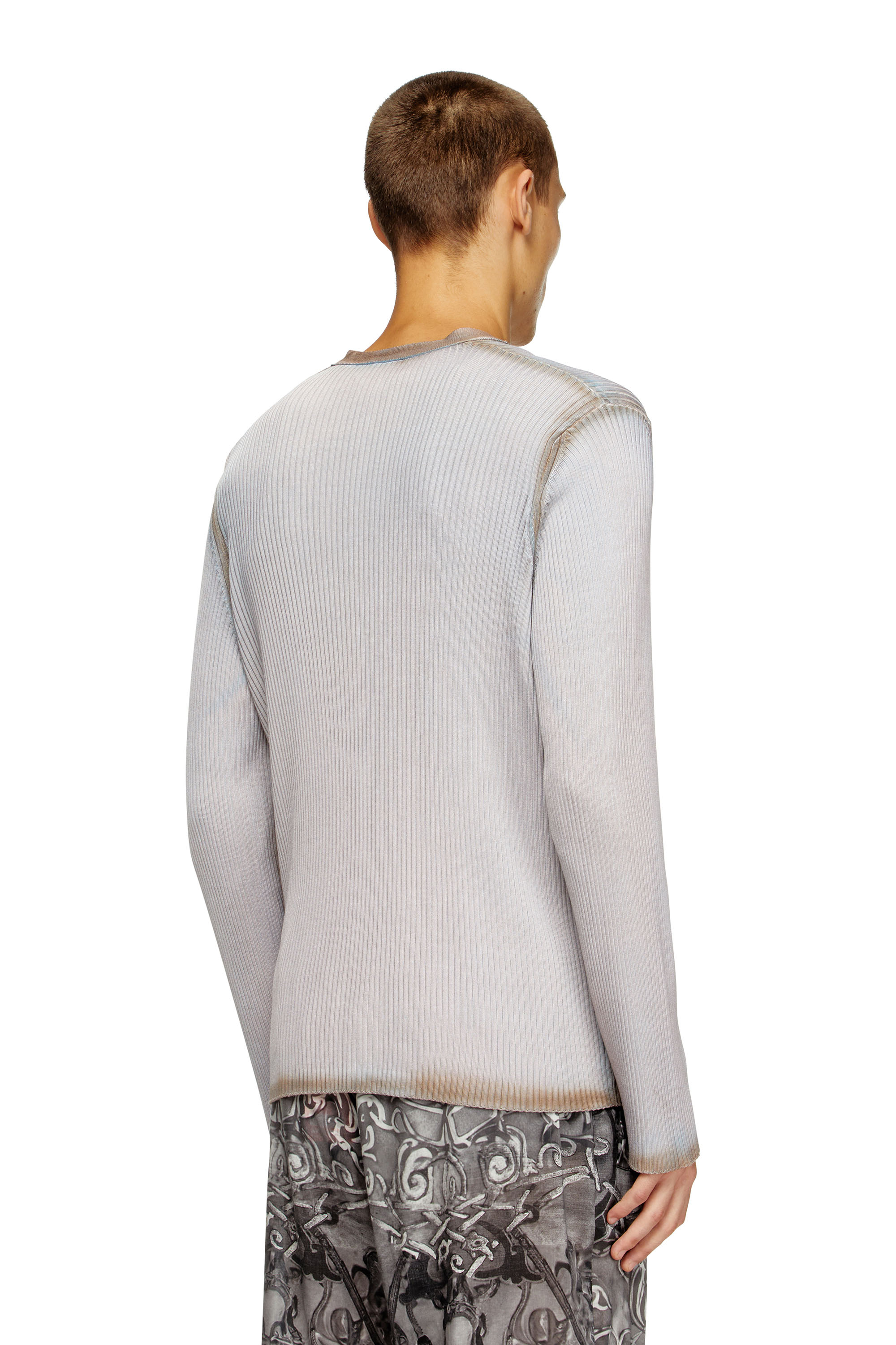 Diesel - K-VILMO, Male's Dégradé cardigan in グレー/ブラウン - 4