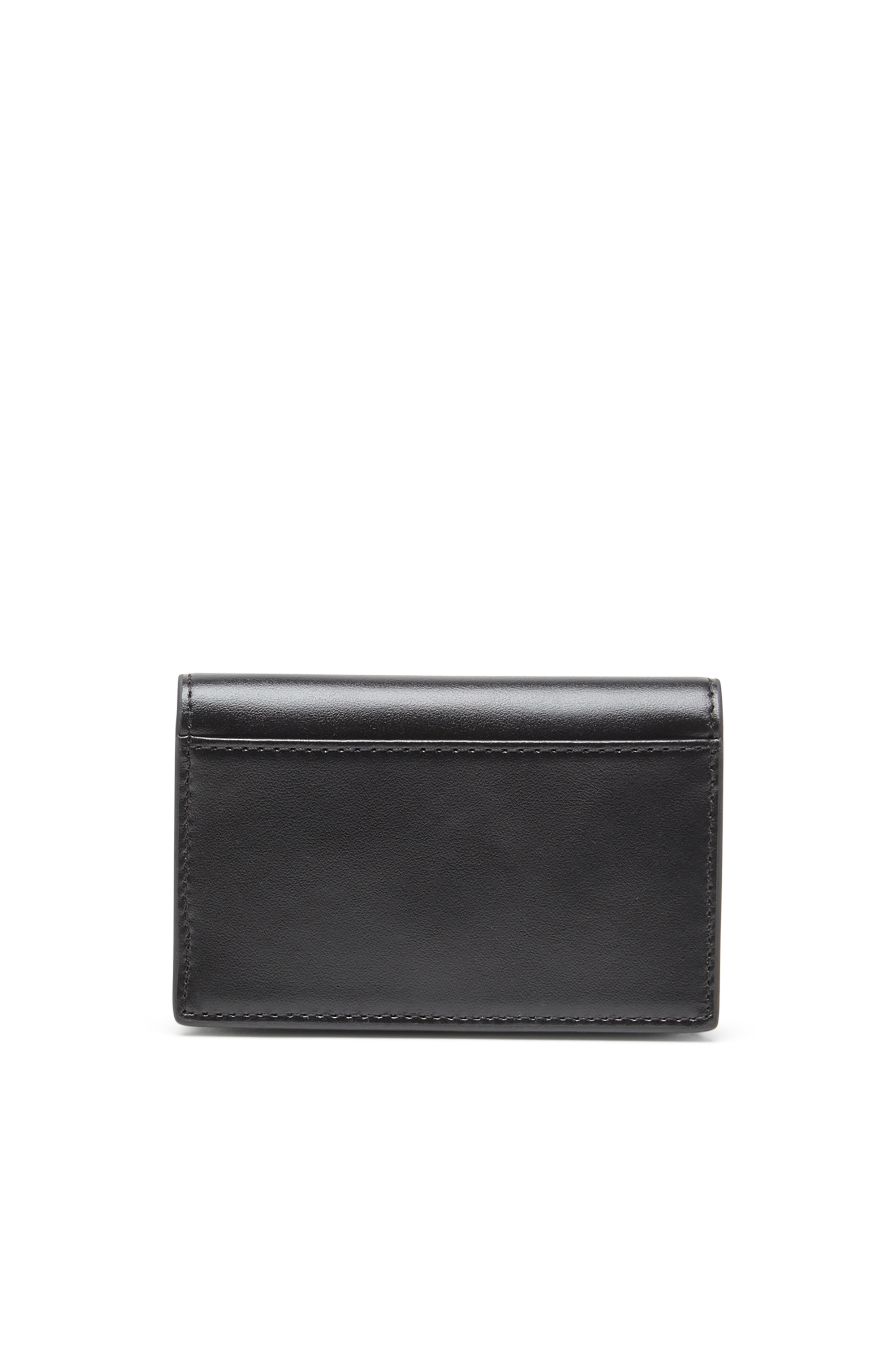 Diesel - 1DR CARD HOLDER IV, Female's Leather card holder with enamelled Oval D in ブラック - 2