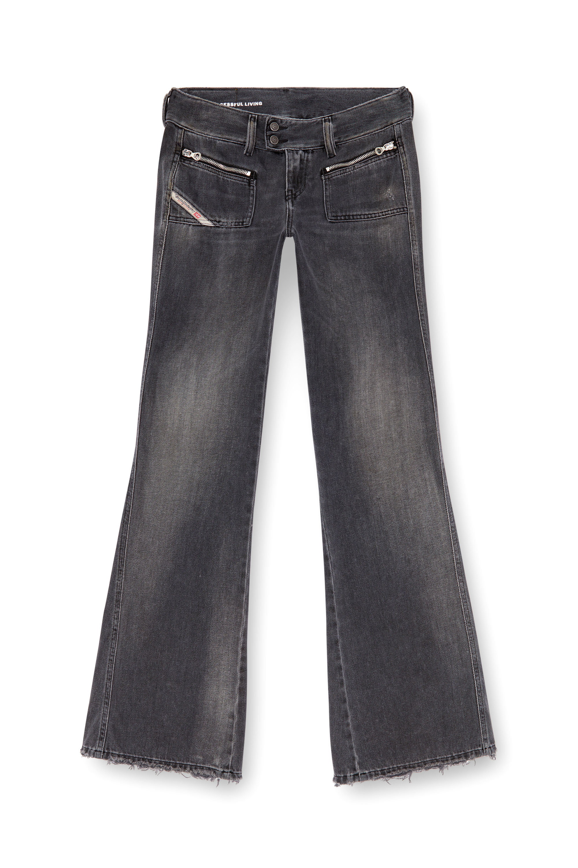 Diesel - Female's Bootcut Jeans D-Hush 09K14, ブラック/ダークグレー - 3