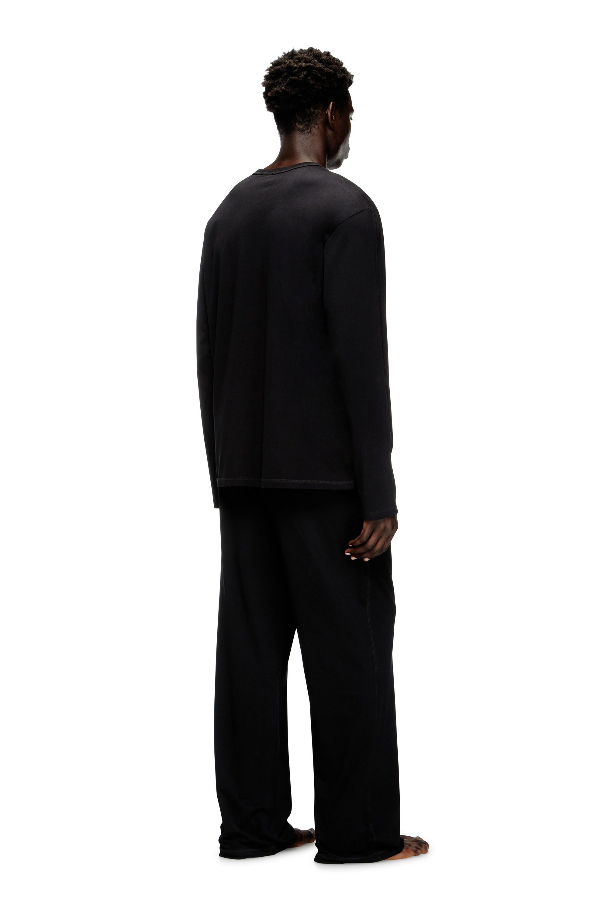 Diesel - SET-ADRIAN-UTLT, Male's Pajamas in cotton jersey in ブラック - 2