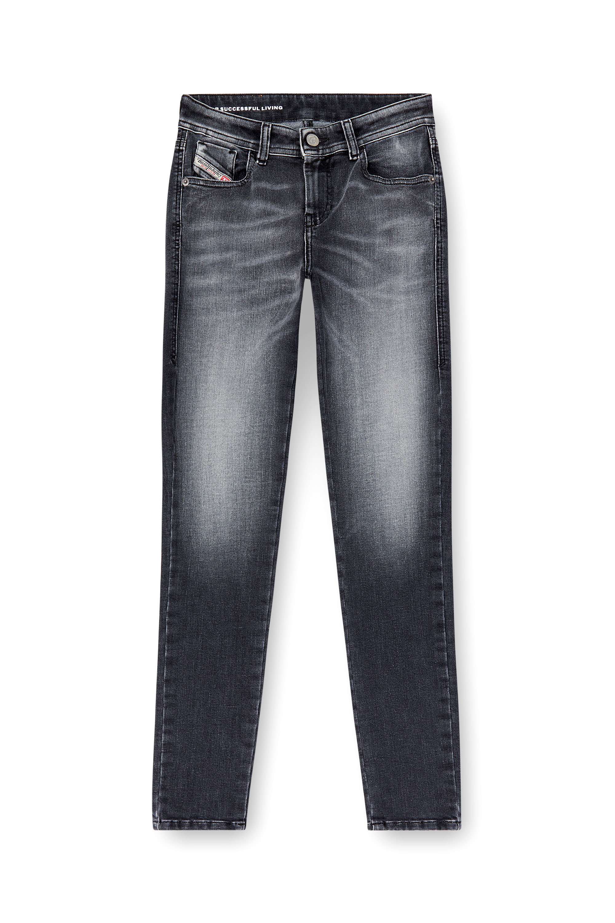 Diesel - Female's Skinny Jeans 2017 Slandy 09K97, ブラック/ダークグレー - 3