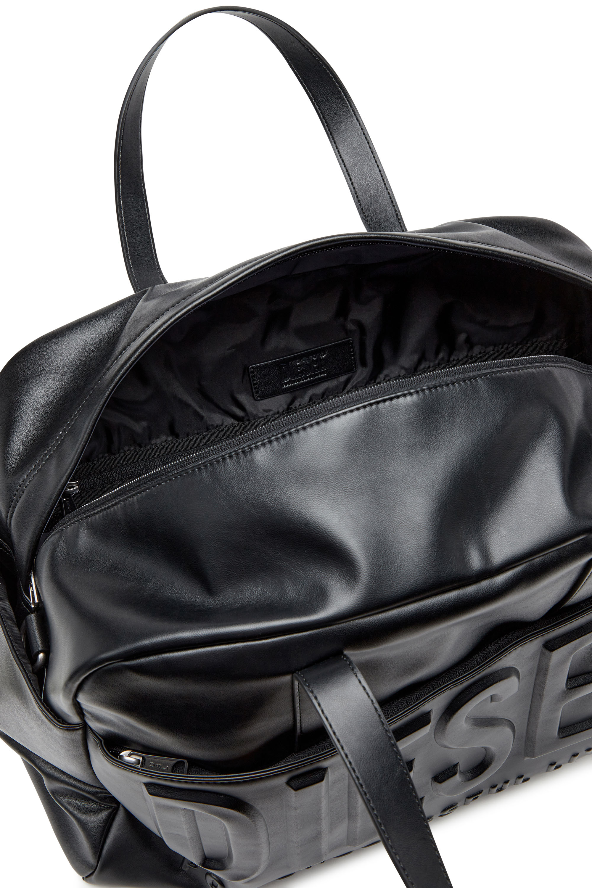 Diesel - DSL 3D DUFFLE L X, Male's Dsl 3D L-Duffle bag with extreme 3D logo in ブラック - 4