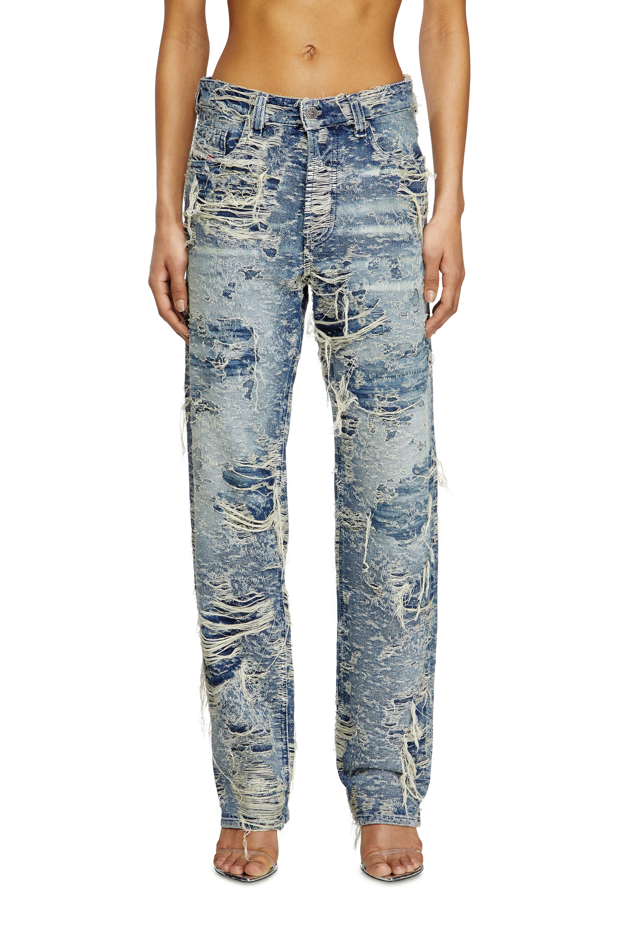 Diesel - Female's Regular Jeans 1988 D-Ark 09M04, ミディアムブルー - 1