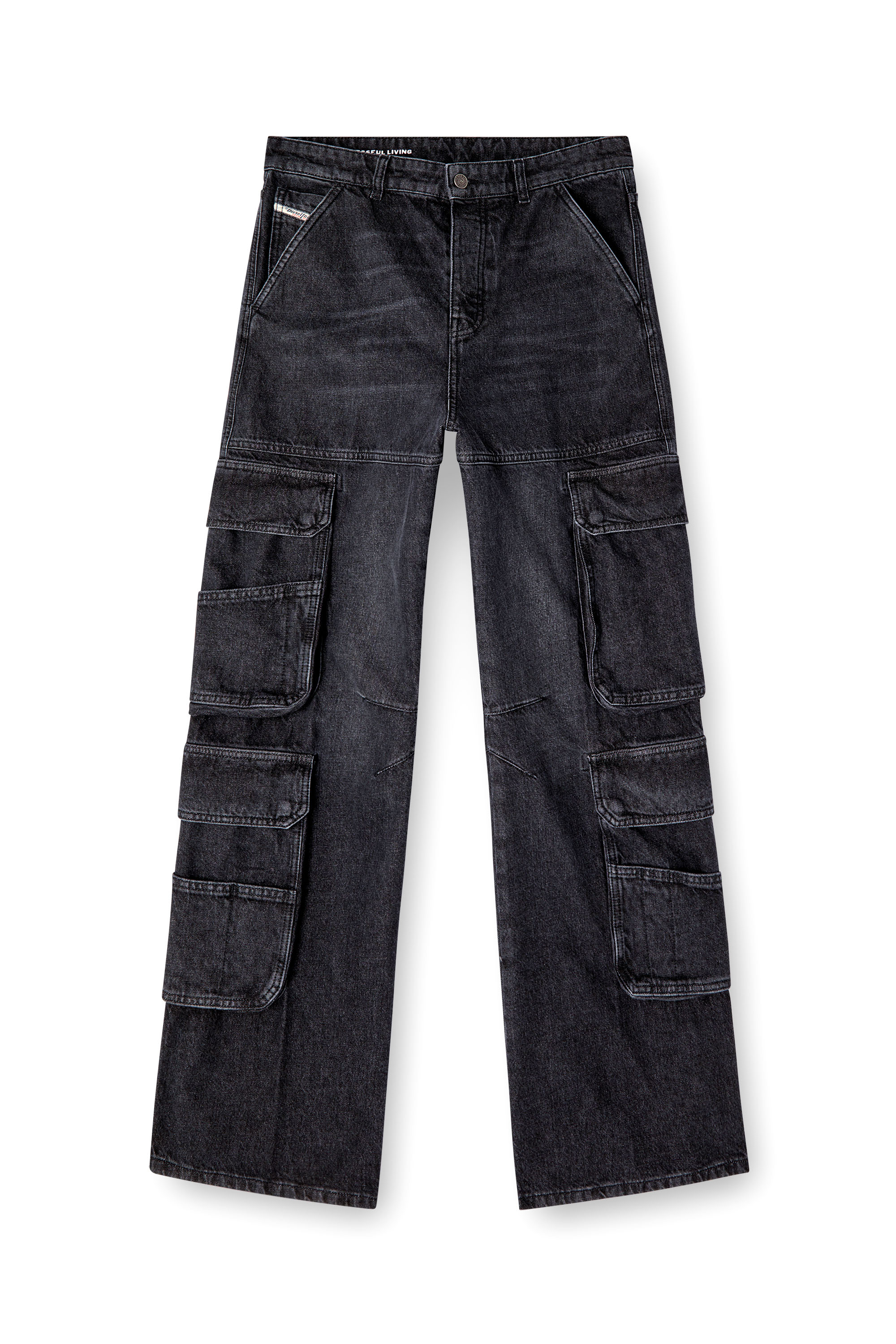 Diesel - Female's Relaxed Jeans 1996 D-Sire 0HLAA, ブラック/ダークグレー - 3
