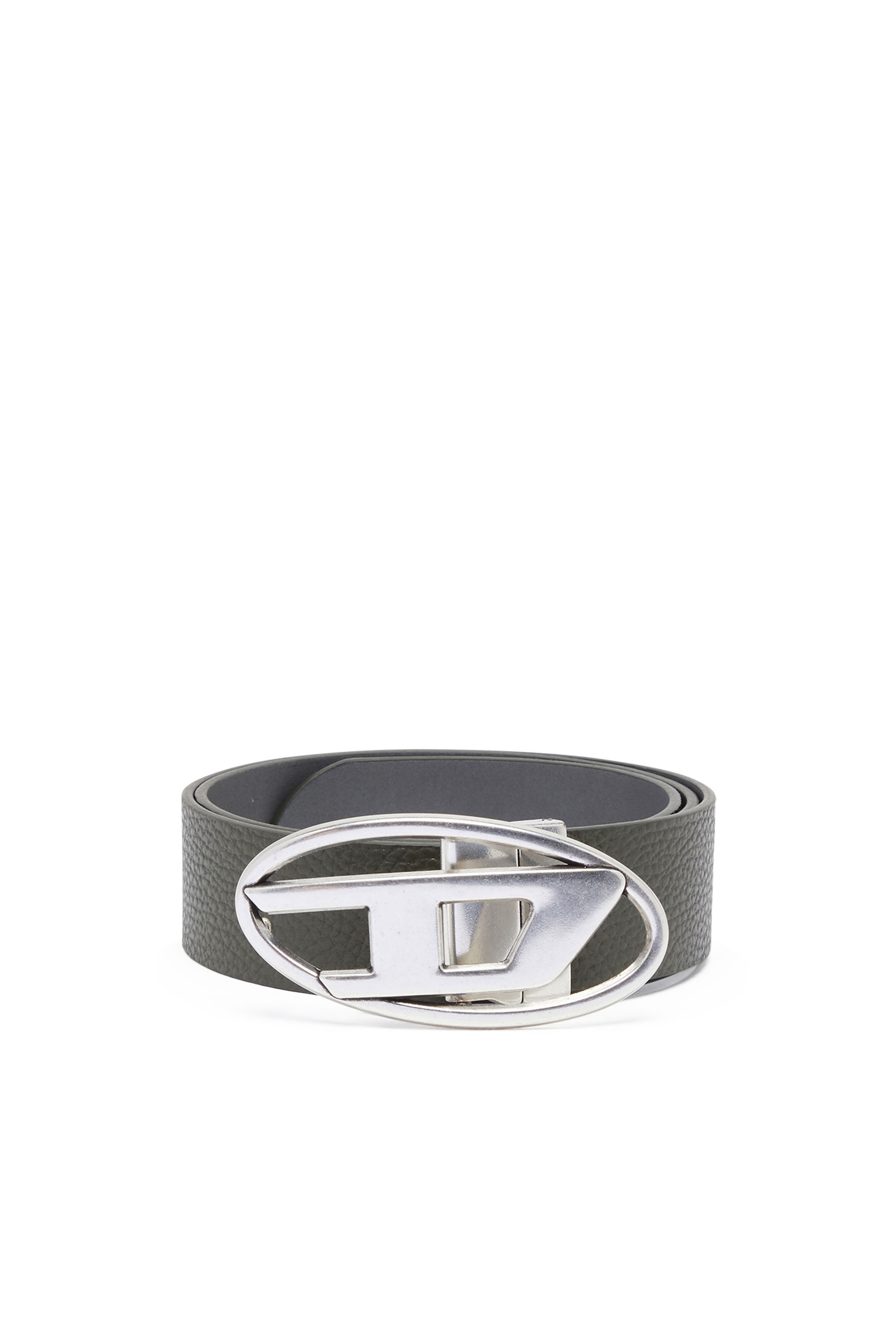 Diesel - B-1DR REV II, Male's 3.9cm reversible leather belt in オリーブグリーン - 1
