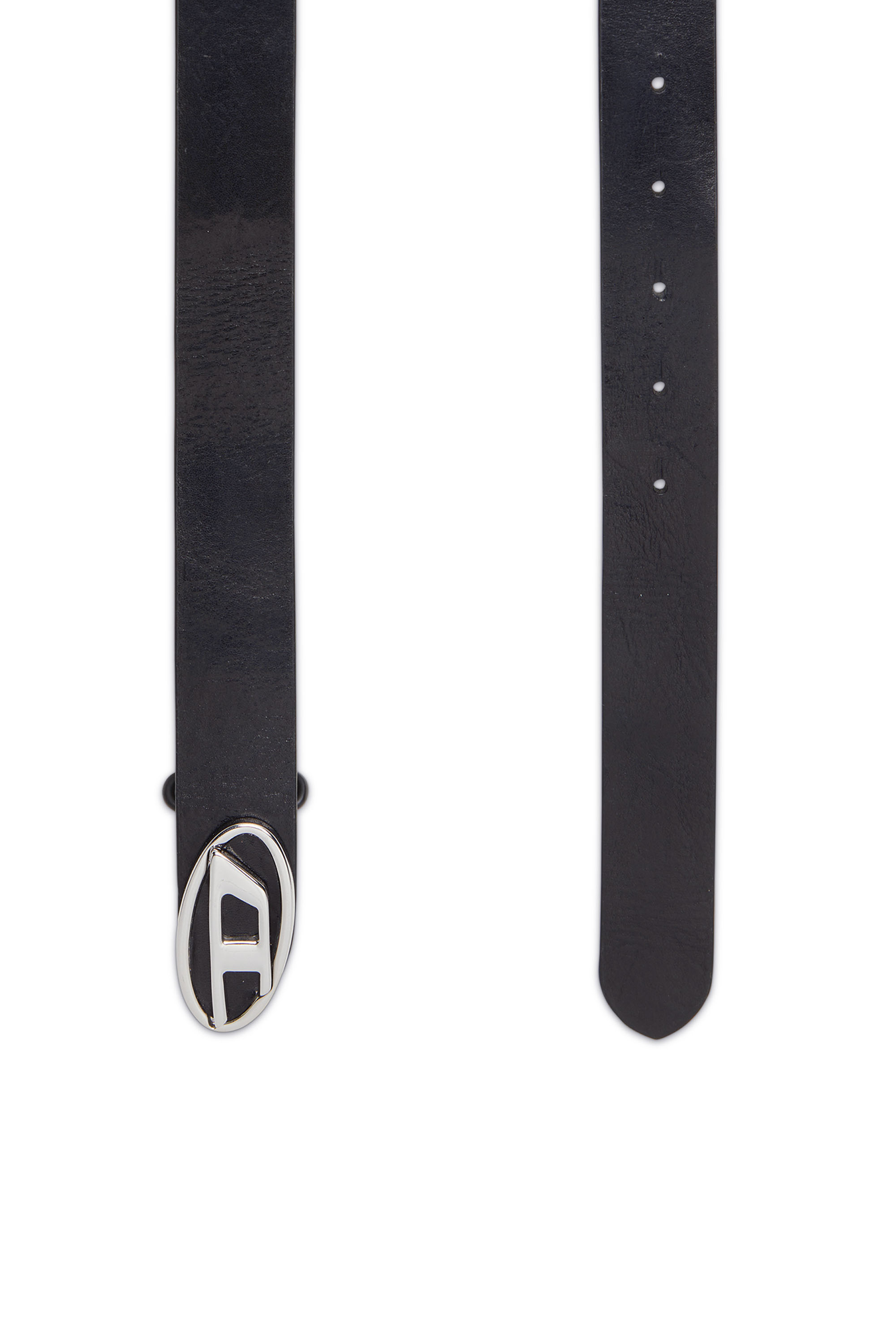 Diesel - B-1DR-LAYER, Male's 2.9cm leather belt with oval d logo in ブラック - 2